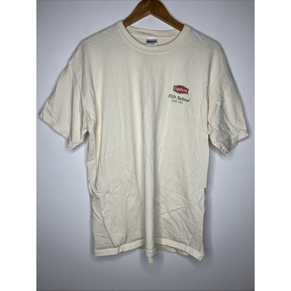 Lipton Ice Tea Mens XL Natural Color Beige T-Shirt